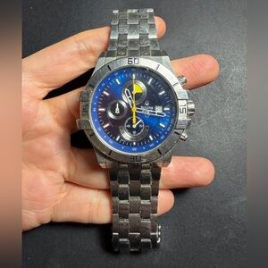Bulova Marine Star Chronograph Watch, Blue Dial, Non-Working